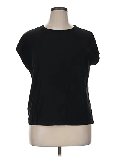 Pre-owned Ann Taylor Loft Short Sleeve T-shirt In Black
