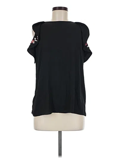 Pre-owned Ann Taylor Loft Short Sleeve T-shirt In Black