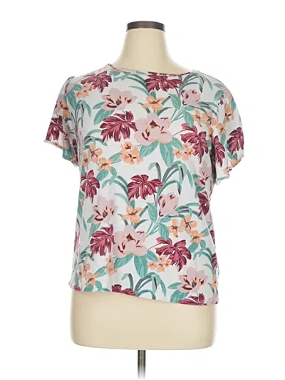 Pre-owned Ann Taylor Loft Short Sleeve T-shirt In Blue