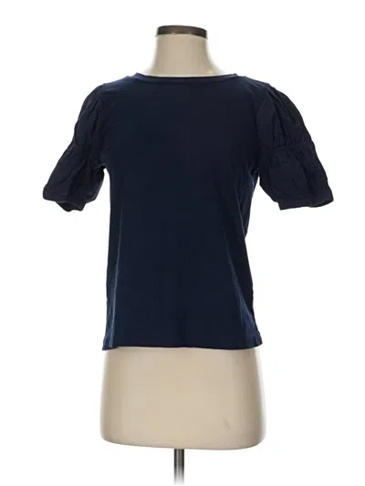 Pre-owned Ann Taylor Loft Short Sleeve T-shirt In Blue