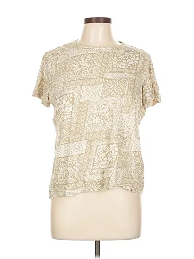 Pre-owned Ann Taylor Loft Short Sleeve T-shirt In Gold