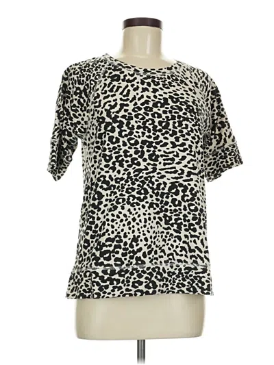 Pre-owned Ann Taylor Loft Short Sleeve T-shirt In Ivory