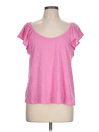 Pre-owned Ann Taylor Loft Short Sleeve T-shirt In Pink
