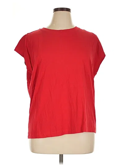 Pre-owned Ann Taylor Loft Short Sleeve T-shirt In Red