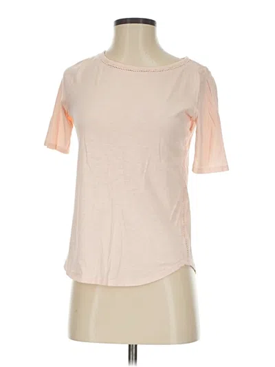 Pre-owned Ann Taylor Loft Short Sleeve T-shirt In Tan