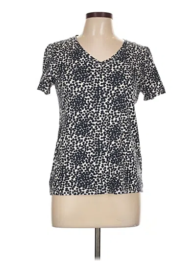 Pre-owned Ann Taylor Loft Short Sleeve T-shirt In White