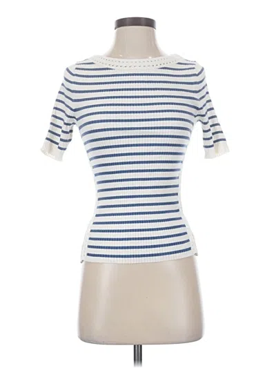 Ann Taylor Loft Short Sleeve Turtleneck In Blue