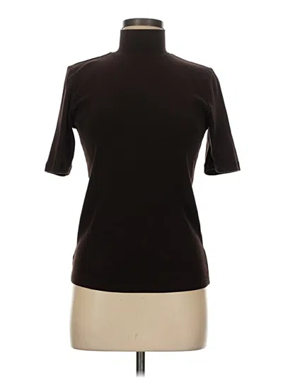 Pre-owned Ann Taylor Loft Short Sleeve Turtleneck In Brown