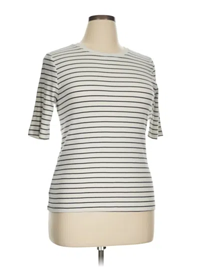 Pre-owned Ann Taylor Loft Short Sleeve Turtleneck In White