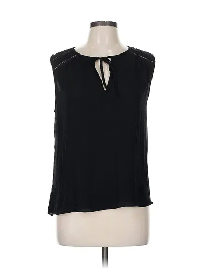Pre-owned Ann Taylor Loft Sleeveless Blouse In Black