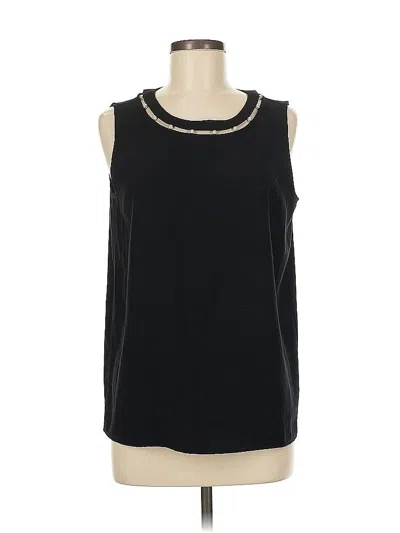 Pre-owned Ann Taylor Loft Sleeveless Blouse In Black