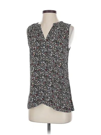 Pre-owned Ann Taylor Loft Sleeveless Blouse In Black