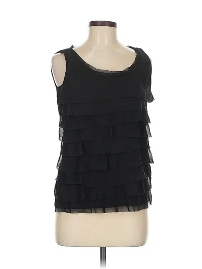 Pre-owned Ann Taylor Loft Sleeveless Blouse In Black