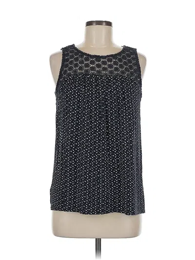 Pre-owned Ann Taylor Loft Sleeveless Blouse In Black