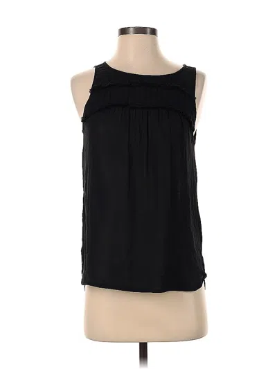 Pre-owned Ann Taylor Loft Sleeveless Blouse In Black