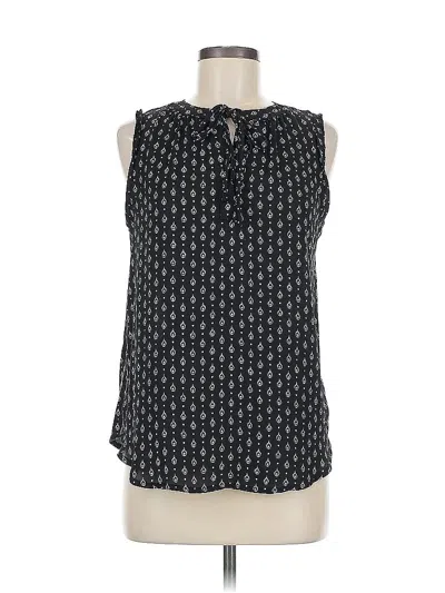 Pre-owned Ann Taylor Loft Sleeveless Blouse In Black