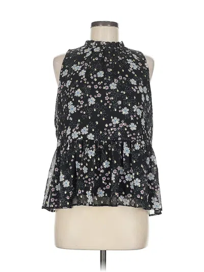 Pre-owned Ann Taylor Loft Sleeveless Blouse In Black