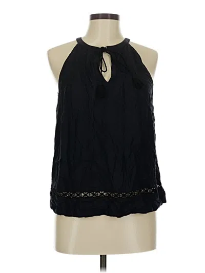 Pre-owned Ann Taylor Loft Sleeveless Blouse In Black