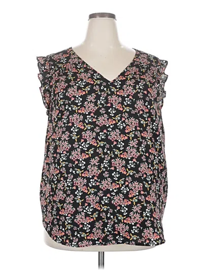 Pre-owned Ann Taylor Loft Sleeveless Blouse In Black