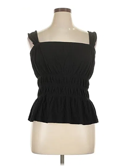 Pre-owned Ann Taylor Loft Sleeveless Blouse In Black