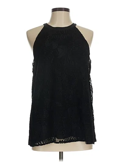 Pre-owned Ann Taylor Loft Sleeveless Blouse In Black