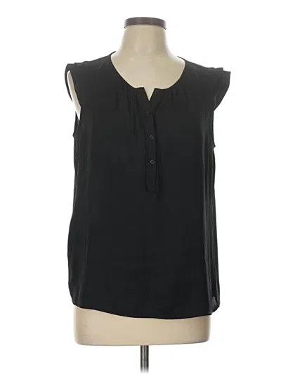 Pre-owned Ann Taylor Loft Sleeveless Blouse In Black