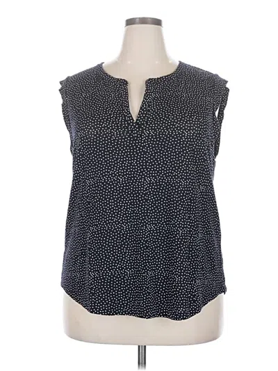 Pre-owned Ann Taylor Loft Sleeveless Blouse In Black