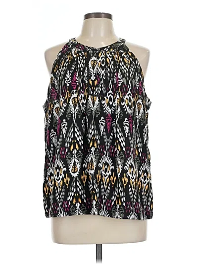 Pre-owned Ann Taylor Loft Sleeveless Blouse In Black
