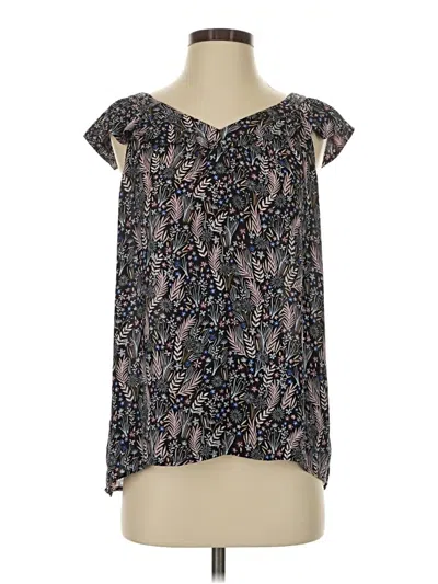 Pre-owned Ann Taylor Loft Sleeveless Blouse In Black