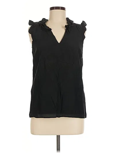 Pre-owned Ann Taylor Loft Sleeveless Blouse In Black