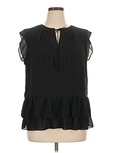Ann Taylor Loft Sleeveless Blouse In Black