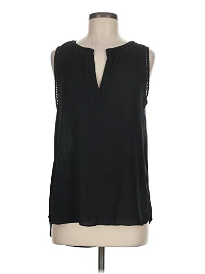 Pre-owned Ann Taylor Loft Sleeveless Blouse In Black