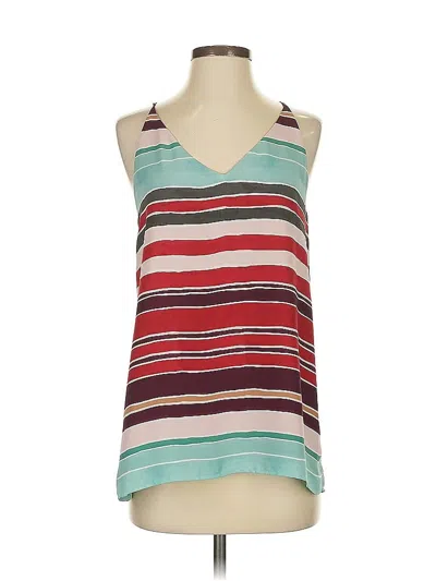 Pre-owned Ann Taylor Loft Sleeveless Blouse In Blue