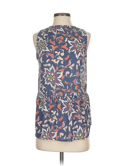 Pre-owned Ann Taylor Loft Sleeveless Blouse In Blue