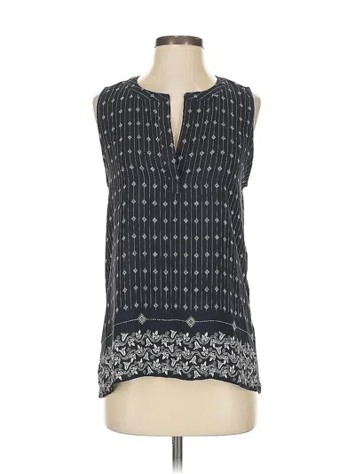 Pre-owned Ann Taylor Loft Sleeveless Blouse In Blue