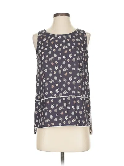 Pre-owned Ann Taylor Loft Sleeveless Blouse In Blue