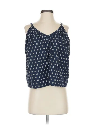 Pre-owned Ann Taylor Loft Sleeveless Blouse In Blue