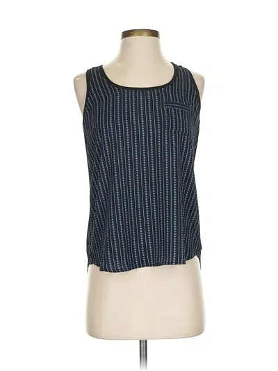 Pre-owned Ann Taylor Loft Sleeveless Blouse In Blue