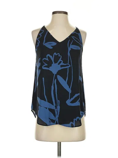 Pre-owned Ann Taylor Loft Sleeveless Blouse In Blue