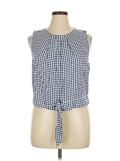 Pre-owned Ann Taylor Loft Sleeveless Blouse In Blue