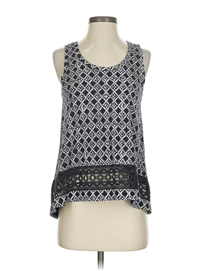 Pre-owned Ann Taylor Loft Sleeveless Blouse In Blue