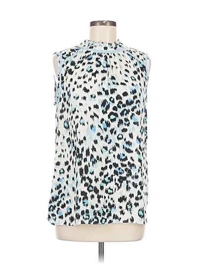 Pre-owned Ann Taylor Loft Sleeveless Blouse In Blue