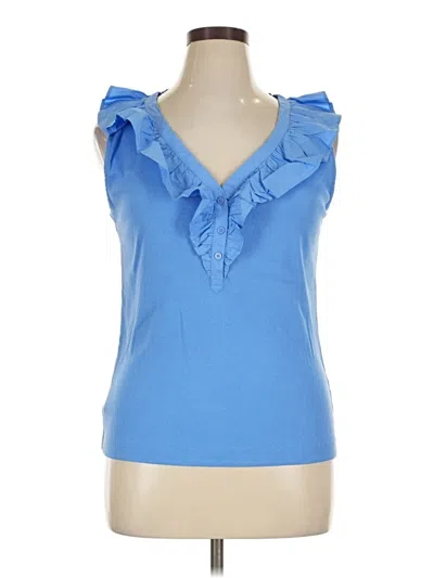 Ann Taylor Loft Sleeveless Blouse In Blue