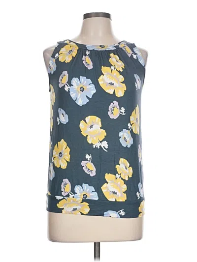 Pre-owned Ann Taylor Loft Sleeveless Blouse In Blue
