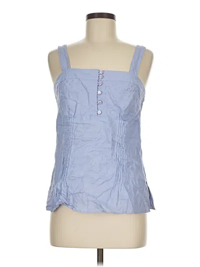 Pre-owned Ann Taylor Loft Sleeveless Blouse In Blue