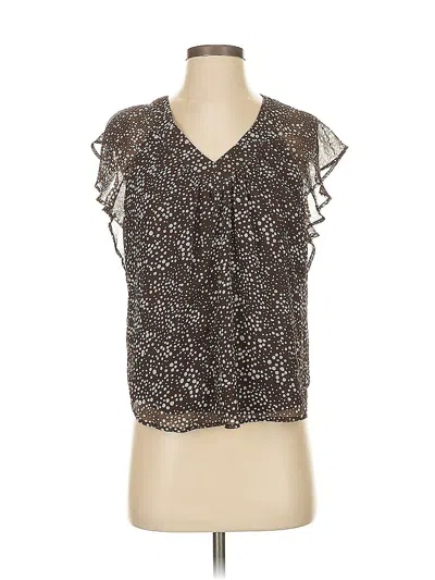 Pre-owned Ann Taylor Loft Sleeveless Blouse In Brown