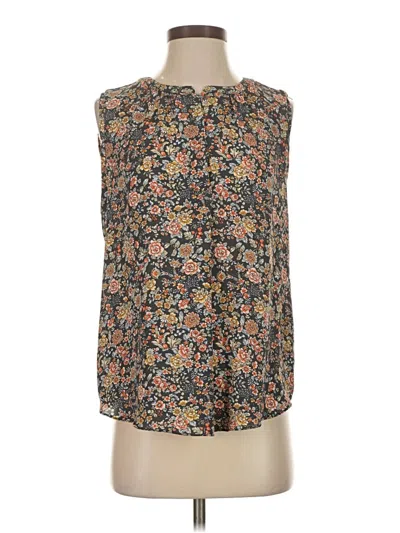 Pre-owned Ann Taylor Loft Sleeveless Blouse In Brown