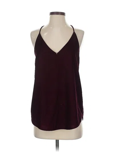 Pre-owned Ann Taylor Loft Sleeveless Blouse In Burgundy