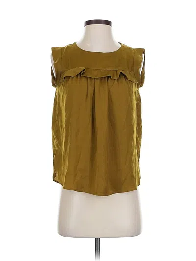 Pre-owned Ann Taylor Loft Sleeveless Blouse In Gold