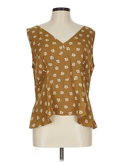 Ann Taylor Loft Sleeveless Blouse In Gold